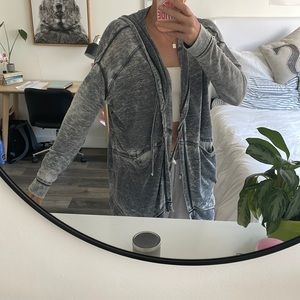 Free people grey open sweater